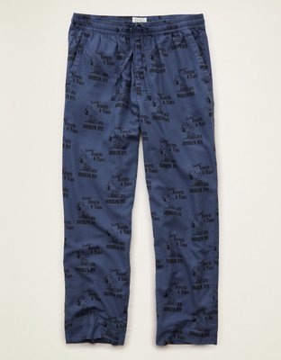 AEO Snoopy Flannel PJ Pant - Navy