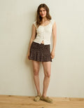 AE Mid-Rise Mesh Mini Skirt - Brown