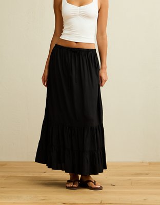 AE Mid-Rise Maxi Skirt - Black