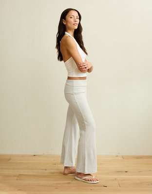 AE Knit Foldover Pant - Heather Gray