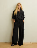 AE Everyday Luxe Cargo Wide-Leg Sweatpant - True Black