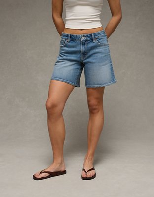 AE Stretch Low-Rise Baggy 8" Jort - Medium Vintage Wash