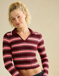 AE Whoa So Soft Fitted Sweater Polo - Bordeaux