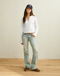 AE Fitted Poplin Button-Up Shirt - White