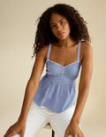 AE V-Neck Button-Up Cami - Blue