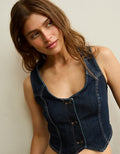 AE Denim Western Vest - Dark Dreams
