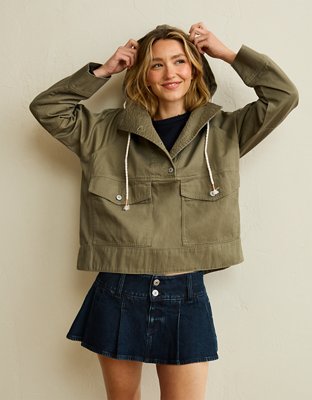 AE Lightweight Twill Anorak - Olive
