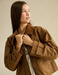 AE Cropped Swing Workwear Jacket - Brown