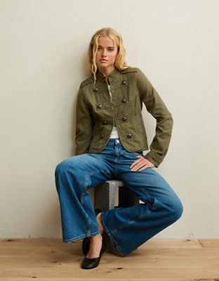 AE Shrunken Military Jacket - Olive