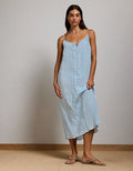 AE77 Crinkle Cami Maxi Dress - Blue