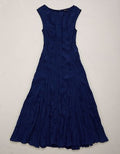 AE77 Crinkle Midi Dress - Indigo