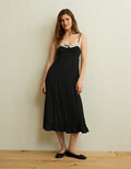AE Sweetheart Slip Midi Dress - Black