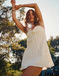 AE Tie-Front Cap-Sleeve Mini Dress - Cream
