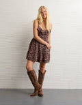 AE x Stagecoach Ruched Mini Dress - Brown