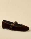 AE Embellished Ballet Flat - Chocolate