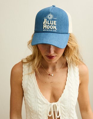 AE Blue Moon Trucker Hat - Dark Wash
