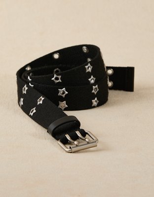 AE Star Grommet Web Belt - Black