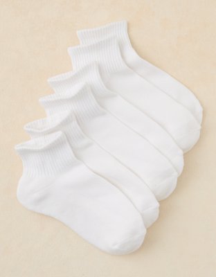 AE Shortie Crew Socks 3-Pack - White