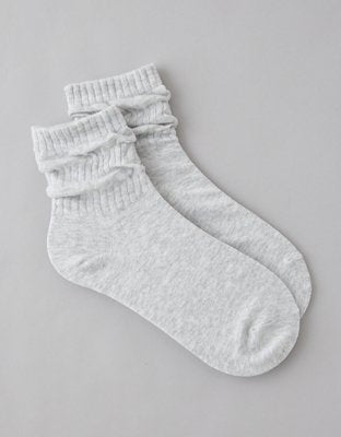AE Lightweight Slouchy Socks - Light Heather Gray