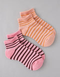 AE Graphic Shortie Crew Socks 2-Pack - Pink Bath