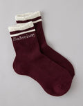 AE Budweiser Cropped Crew Socks - Bordeaux