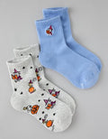 AE Snoopy Cropped Crew Socks 2-Pack - Ocean