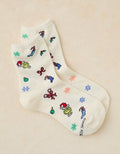 AE Grinch Cropped Crew Socks - Chalk