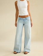 AE Lowest-Rise Baggy Wide-Leg Jean - Light Vintage