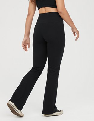 OFFLINE By Aerie OG Cotton High Waisted Flare Legging - True Black