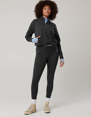 OFFLINE By Aerie Warmup High Waisted Pocket Legging - Smoked Gray
