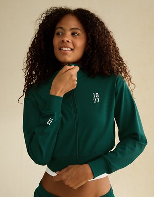 AE Graphic Full-Zip Track Jacket - Camper Green