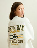NFL Green Bay Packers Everyday Luxe Mock Neck Sweatshirt - Bright White