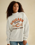NFL Chicago Bears Everyday Luxe Mock Neck Sweatshirt - Dark Blue