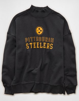 NFL Pittsburgh Steelers Everyday Luxe Mock Neck Sweatshirt - Yellow