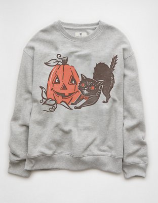 AE Halloween Graphic Sweatshirt - Medium Heather Gray
