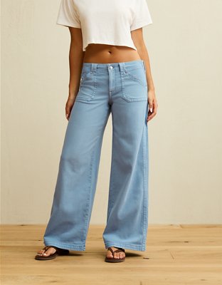 AE Low-Rise Ultra Wide-Leg Pant - Blue