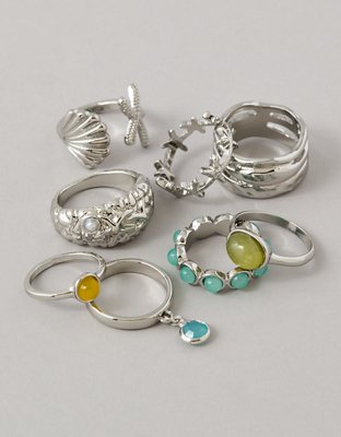 AE Seaglass Rings 8-Pack - Multi