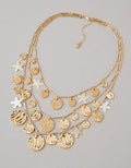 AE Coin & Flower Necklace - Gold