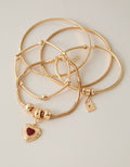 AE Heart Bracelet 5-Pack - Gold