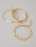 AE Chain & Cuff Bracelet 5-Pack - Gold