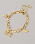 AE Floral Anklet 3-Pack - Gold