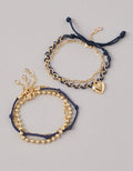 AE Assorted Chain Bracelet 5-Pack - Navy