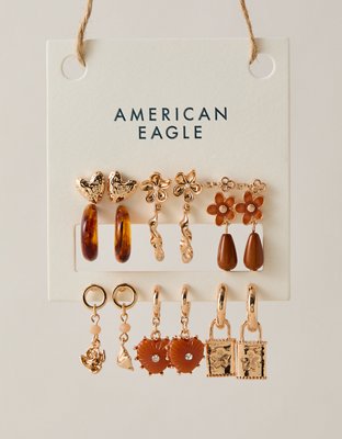 AEO Terracotta Earrings 9-Pack - Multi