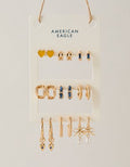 AEO Preppy Earring 9-Pack - Gold