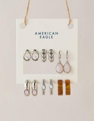 AEO Chunky Earring 6-Pack - Silver