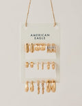 AEO Hoop Earrings 9-Pack - Gold