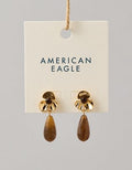 AE Brown Floral Earring - Brown