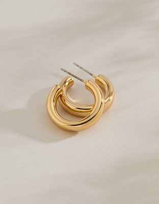 AE Keepers Collection 14K Gold Plated Hoop Earring - Gold