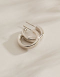 AE Keepers Collection Platinum Plated Hoop Earring - Silver