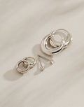 AE Keepers Collection Platinum Plated Earrings 3-Pack - Silver